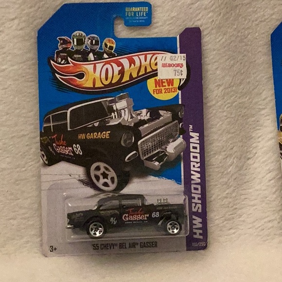 Hot Wheels ~ '55 Chevy Bel Air Gasser ~ HW Showroom ~ Set of 2 Black Gold - Picture 2 of 15